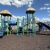 a playground with a slide