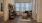 a living room with a large window